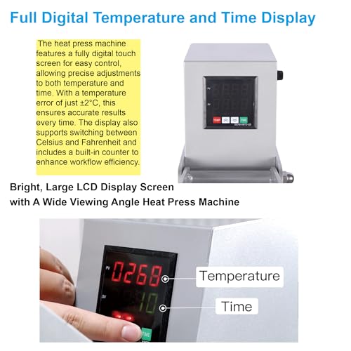Prensa térmica automática 24x16 pulgadas dual 110V 2000W miniatura 5