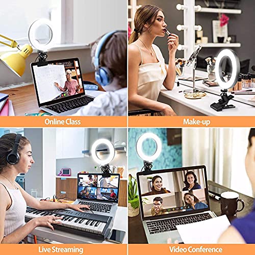 ENEGON RGB Videokonferenzlicht, Dimmbares 6-Zoll-Selfie-Ringlicht, Videokonferenzen, Webcam-Beleuchtung für Fernarbeit… – Bild 8