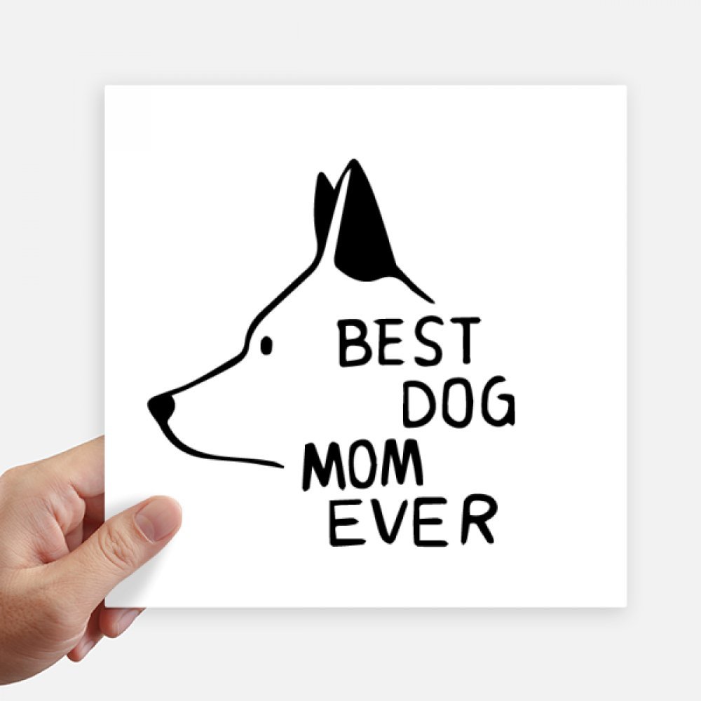 Stickers Chien Maman Cadeau Idéal - Autocollants Carrés pour Amoureuses de Chiens 4Pcs