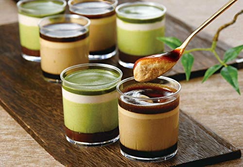 無添加 こだわった材料の黒みつとコーヒー&抹茶とあずきのムース 計6個セット ※保存料・乳化剤・香料・加工澱粉など不使用【松右衛門】