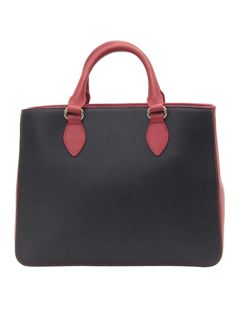 MOSCHINO Love Women's Heart & Peace Patch Black/Red Satchel Handbag