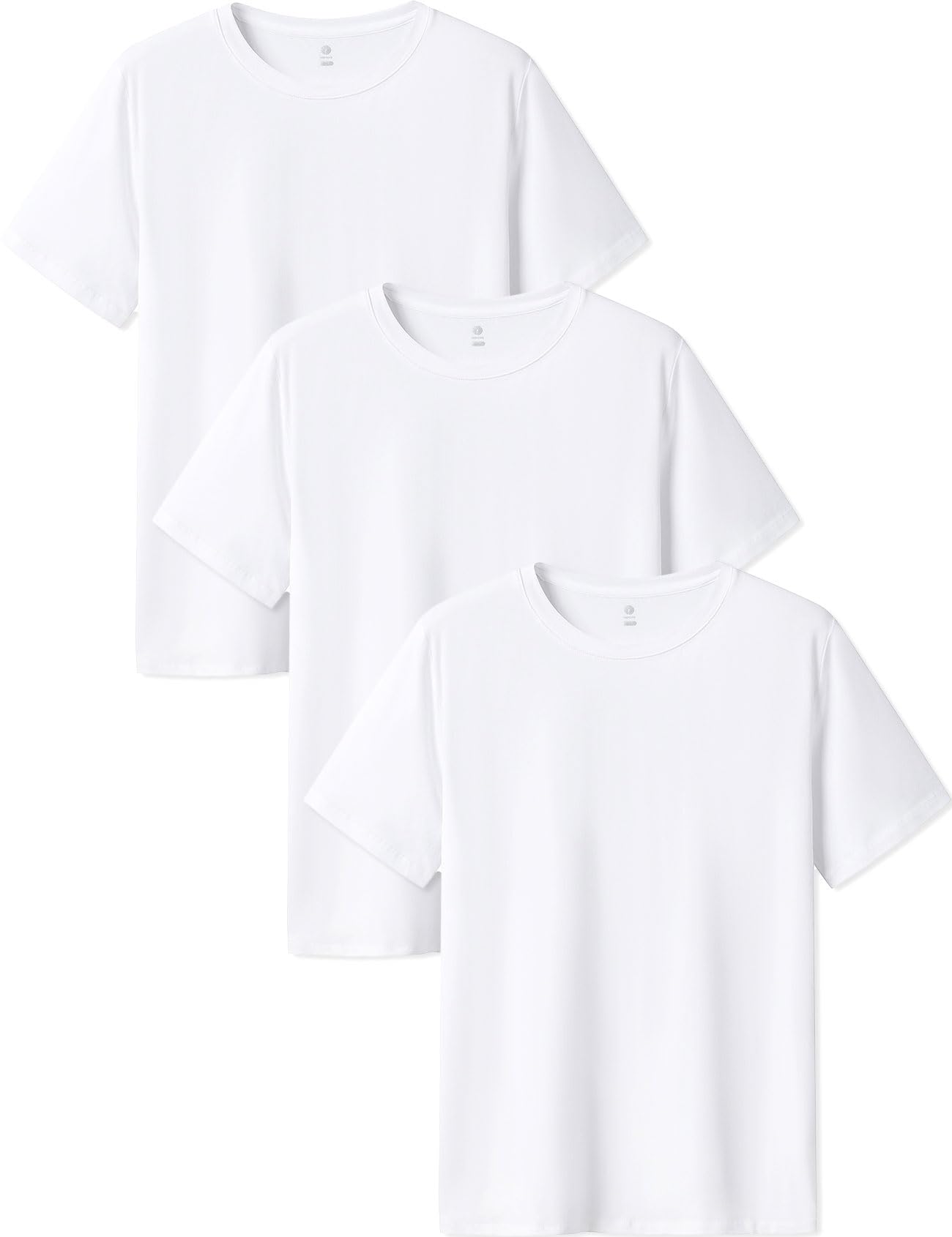 LAPASA Pacco da 3 Maglietta Uomo Cotone Elastico Premium Girocollo/Collo a V T-Shirt Maniche Corte Canottiera Morbida M05 M06