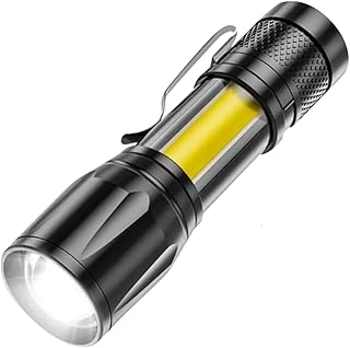 Mini Lanterna Led Recarregável Tática USB com Zoom à Prova da Água 3 Modos de Iuminação