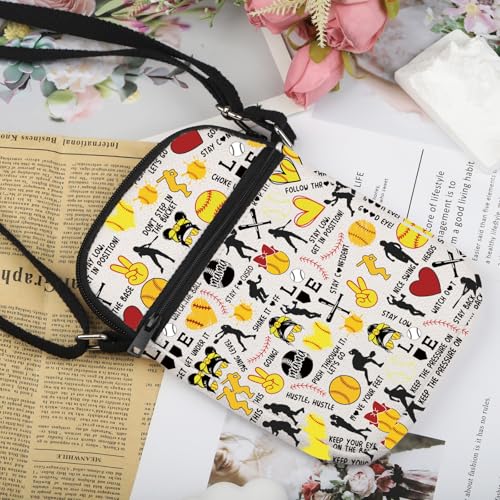 VAMSII Softball Lover Gift Stuff Softball Mom Say Crossbody Bag Softball Mom Mama Travel Sports Mom Gift3