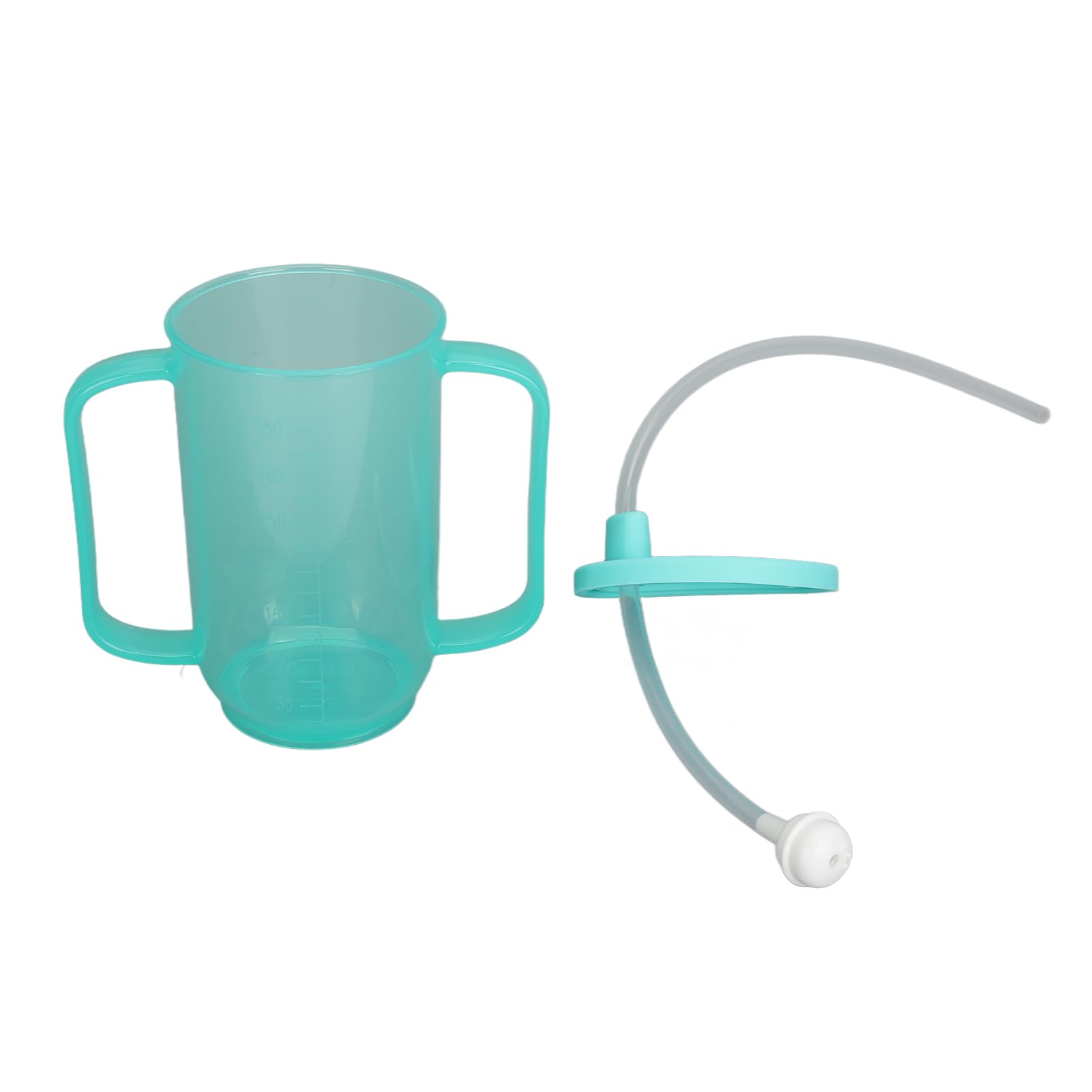 Fyearfly Gobelet De Convalescence pour Adulte, Gobelet d'alimentation De Convalescence Sûr, Résistant Aux Fuites, Résistant à la Chaleur, avec Paille étendue, pour Patients âgés, 350 ML