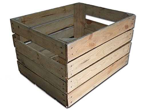 Sturdy Fruit Crate Old Used Wine Case-Bright Design