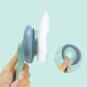 Amazon.com: Cat Brush for Shedding, Pet Slicker Brush Self Cleaning Knots  Removal Cat Dog Deshedding Grooming Comb for Loose Floating Hair(Blue) : Pet  Supplies
