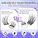 wiwoseo Press on Lashes Self Adhesive Eyelashes Clear Band Lashes Clusters No Glue Needed Self-Adhesive Lash Clusters Pre Glued Eyelash Clusters Lashes Resuable False Eyelashes (8-16MM)