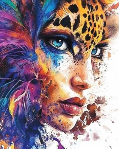 Peinture perlée à faire soi-même avec portrait fantastique en relief 3D