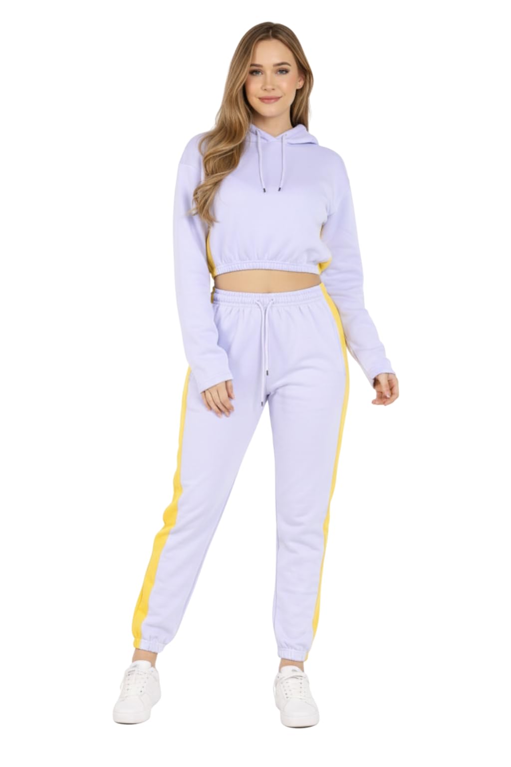Bahob® Women’s Sportswear Set, 2 Pcs Women Tracksuit Hoodie Crop Top and Joggings Pants Leggings Yoga Gym Wear Tracksuits Activewear Set XS to XXL (WCTS-103-A, XL)