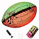 NovaEdge USB-C Rechargeable Football with LED Lights - Glow in The Dark Football, 9.25-inch Dual-Color Light-Up Ball, Night Play Sports Gift for Boys & Girls Outdoor Games