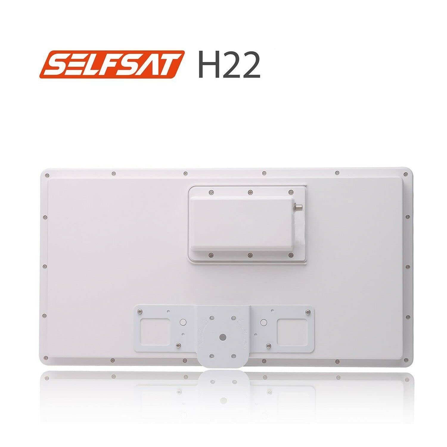 SELFSAT H22D4+ Set - Quad Flachantenne Full HD 4K UHD für Vier Teilnehmer inkl. Fensterhalterung + SAT-Finder + Fensterdurchführung + F-Stecker + Wetterschutztüllen