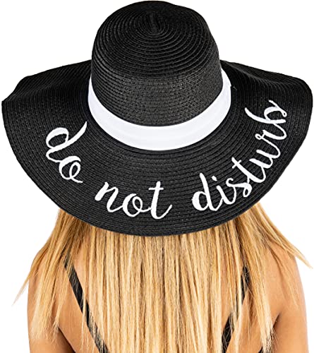 Sombrero de playa de paja para mujer, ala ancha
