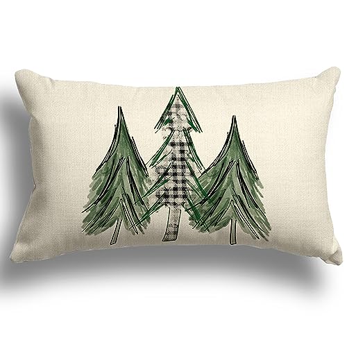 ZWJD Kissenbezug Weihnachten 30x50 1er Set Kissenbezüge Dekokissen...