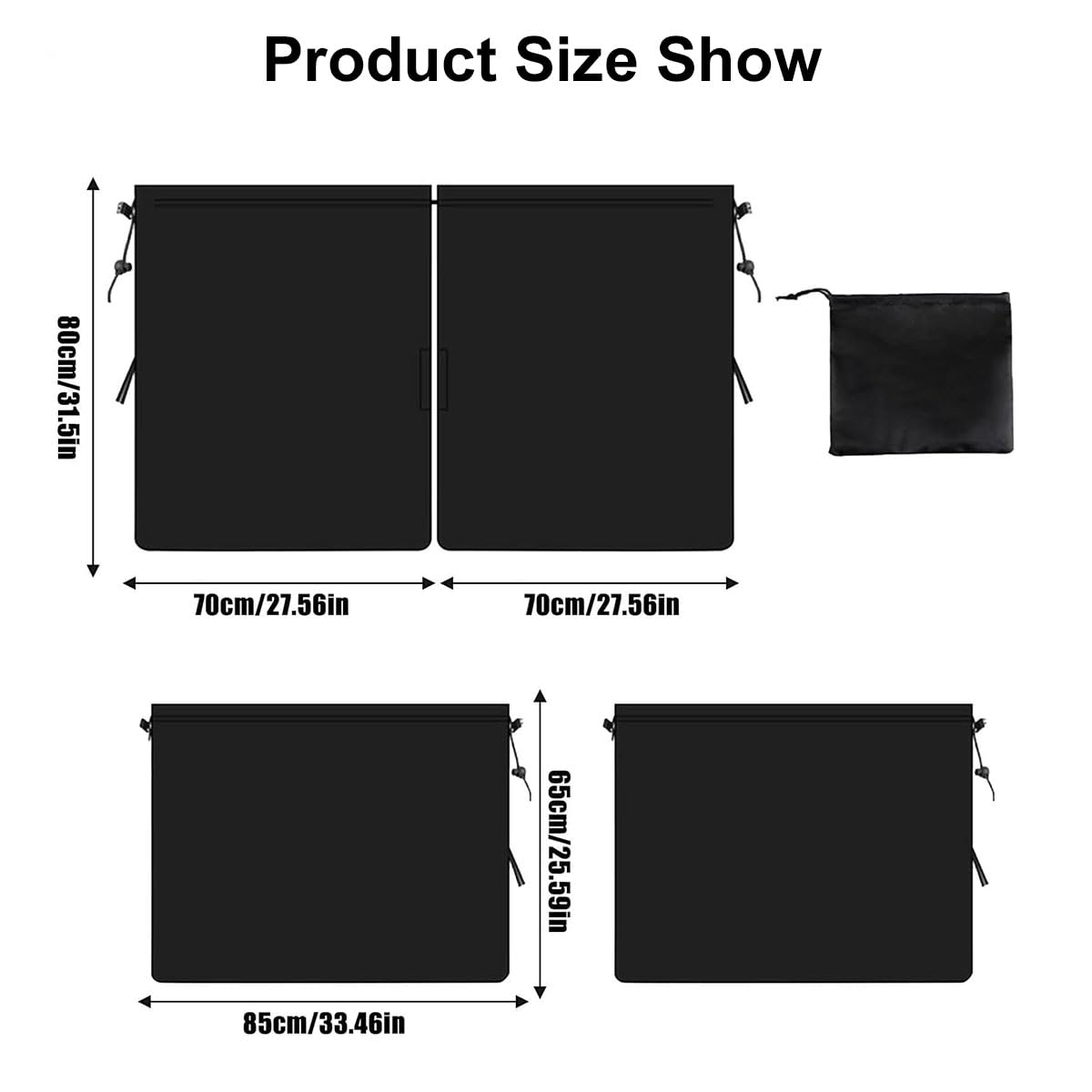 Set di 3 Tende Divisorie per Auto, Tenda Divisoria per Seggiolino Auto, Front Rear Divider Privacy Curtains Schermo Isolante, Tendine Parasole Oscuranti per Autos per la Maggior Parte Delle Autos