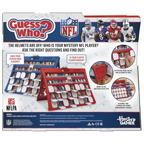Guess Who? NFL Edition Board Game | Officially Licensed NFL Game for Kids and Families | Ages 6+ | 2 Players | 15 Mins. | Football Games - Image 4