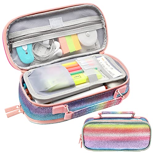 Ayieyill Big Capacity Pencil Case,Large Storage Pencil Pouch Pen Case Bag With Zipper,Cute Pencil Case For School College Student Office Supplies Girls Teen Kids Adult cover