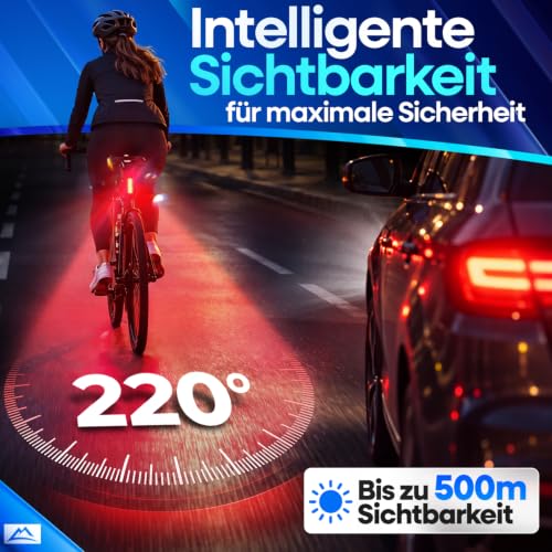 NEXTCOVER Rücklicht Fahrrad mit [VisionLux] LEDs und Bremslicht I StVZO zugelassen I LED Fahrradrücklicht mit 8 Stunden Akku I Fahrradlicht… – Ansicht 3