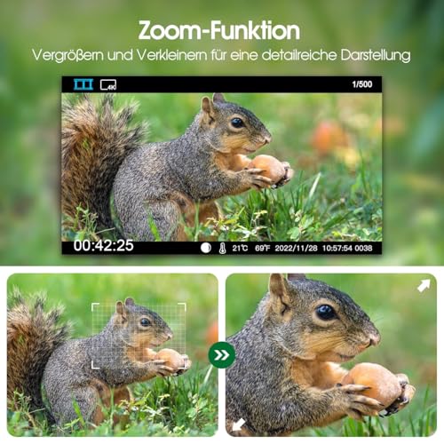 Crenova Wildkamera Handyübertragung APP 4K 32MP mit 32GB microSD 940nm IR LEDs WLAN Bluetooth...