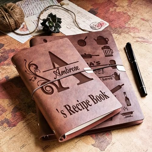Personalized Recipe Books Custom Engraved Leather Recipe Book to ...