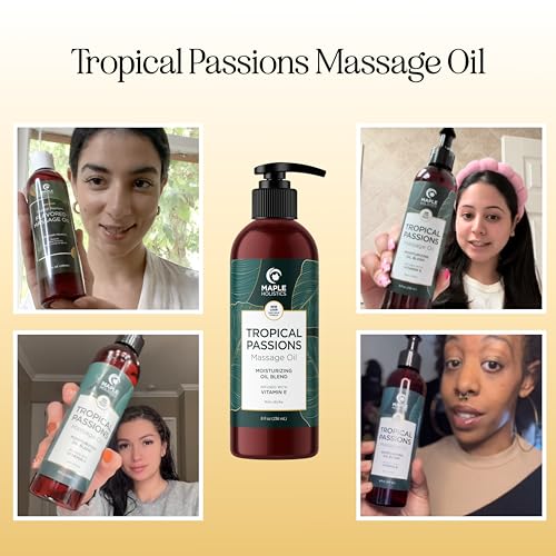 image for Maple Holistics Tropical Sensual Massage Oil for Couples - Complete Re