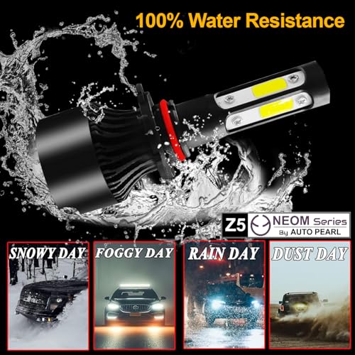 Image of Auto Pearl 9005 LED-Headlight Bulb for Car 80W 3500LM 6000K, White (9005 Car LED-Headlights Bulb), Pack of 2