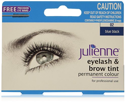 Julienne Eyelash and Eyebrow Permanent Blue Black 02 Colour Tint 15ml