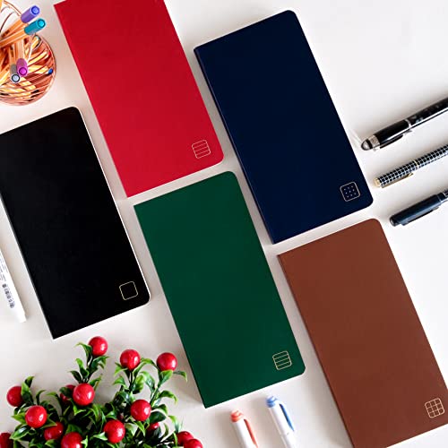 Image of NEORAH - PETITE Checked Notebook (Square Ruling) SOFT COVER | Organiser REFILL |5MM Square Journal| 110 GSM | 160 pages (Size 21 cm x 10.5 cm) |Notebook, Journaling, Writing, Note Taking Diary - TEAL