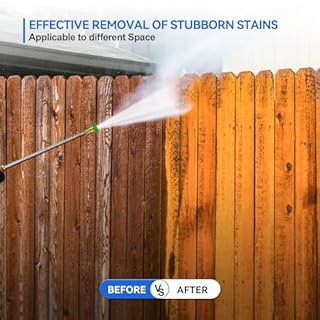 1600 PSI +1.6 GPM Power Washer Electric Powered Pressure Washer with Telescopic Handle, Car Wash Machine Floor Cleaning