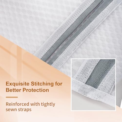 Nyzqry 3Pcs Durable Mesh Laundry Bags, Premium Lingerie Bags for Washing Delicates, Underwear, Bra, Shoe, Sock, Laundry Bag Mesh Wash Bags Used in College Dorm, Laundry Room (12 * 16 Inches)