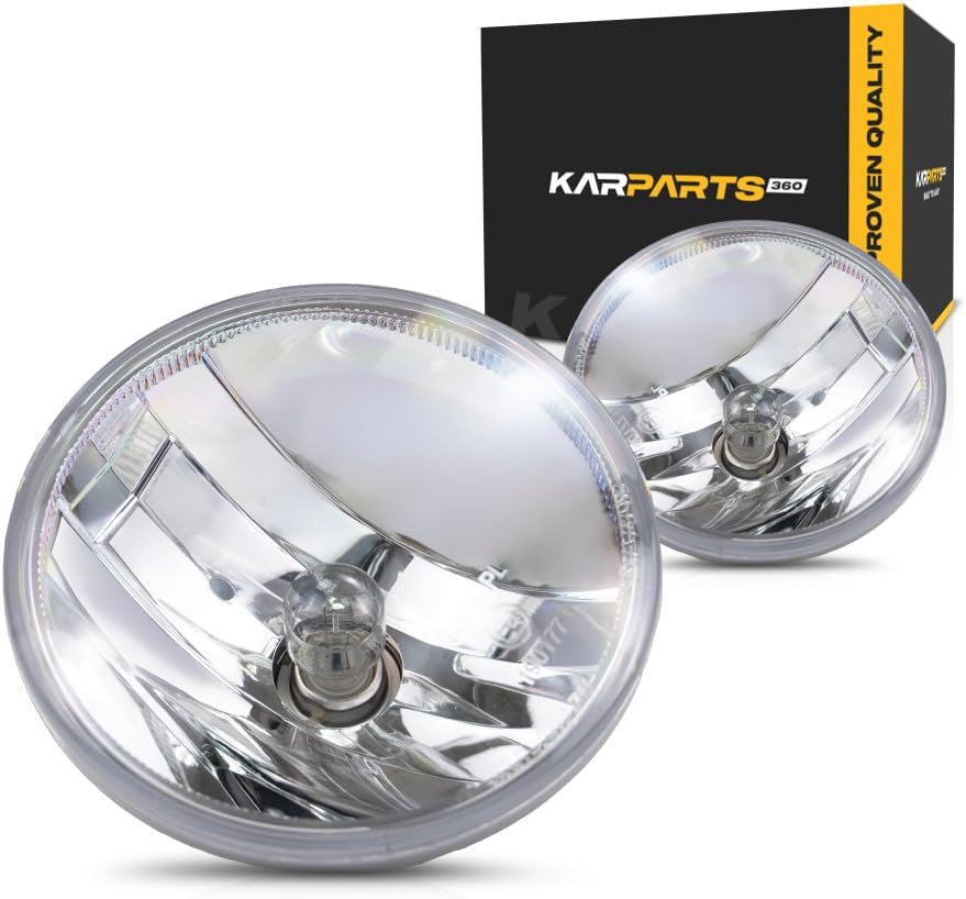 KarParts360 For Chevy Silverado 2500 HD Fog Light Assembly 2015 16 17 2018 Pair Driver and Passenger Side w/Bulbs CAPA Certified For GM2590104