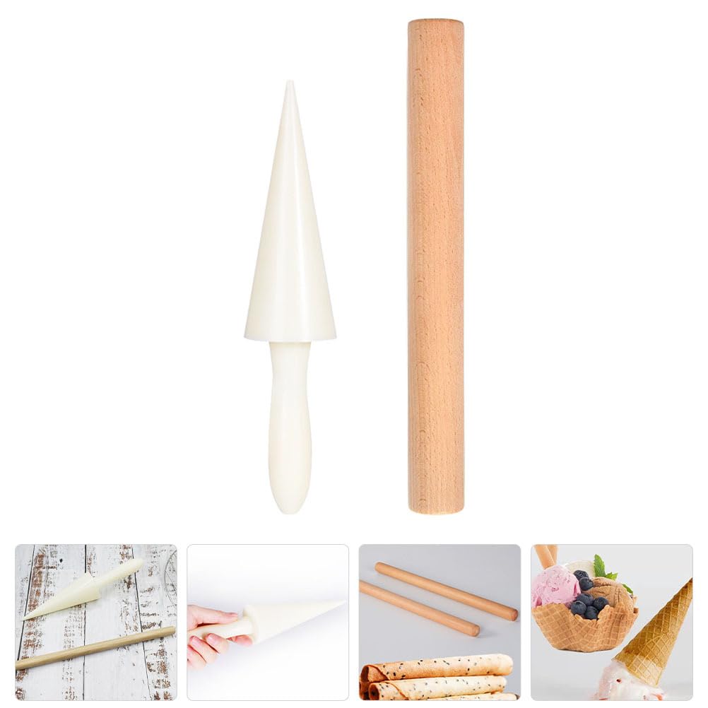1 juego de rodillos de cono de huevo, moldes de cono de pizzela, crepé, waffle, moldeador de conos, moldes de tortilla, forma de cuerno de crema, herramienta de pastelería, cuerno de 9