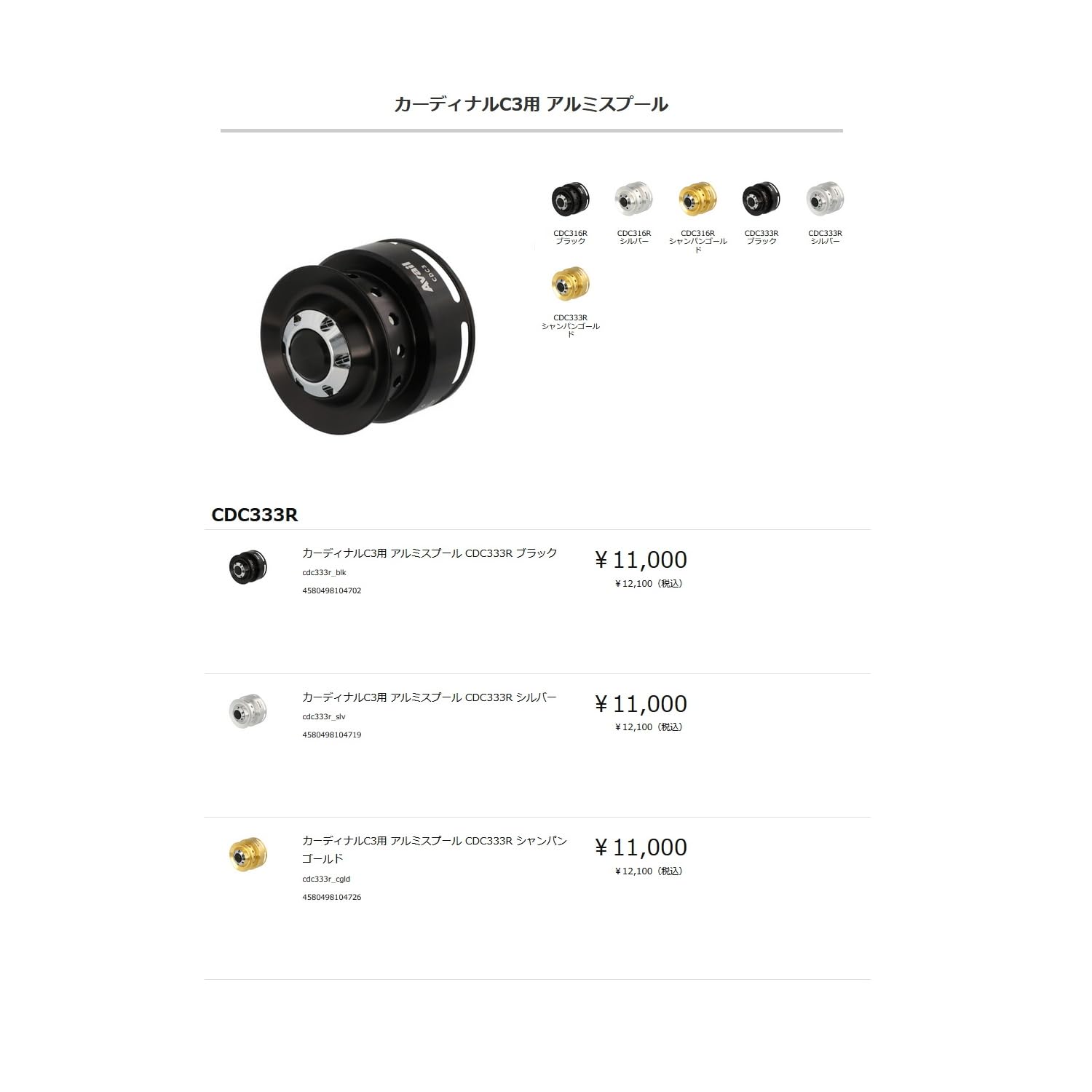 Amazon | Avail(アベイル) cdc333r_slv カーディナルC3用 アルミ