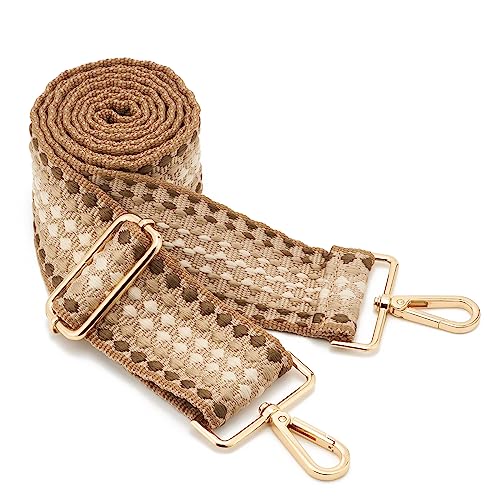 Image of Wide Shoulder Strap Adjustable Replacement Belt Guitar Style Crossbody Bag Handbag Strap Multicolor Canvas Straps(Wide:2in)(Color29)
