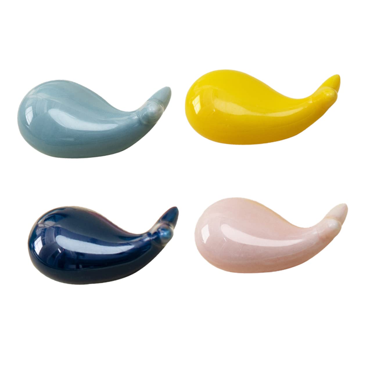 GRIRIW 4pcs Ceramic Cutlery Holder Desktop Spoon Holder Tableware Stand Chinese Chopstick Rest Whale Chopsticks Holder Chopsticks Spoon Holder Chopsticks Rests Holder Ceramics