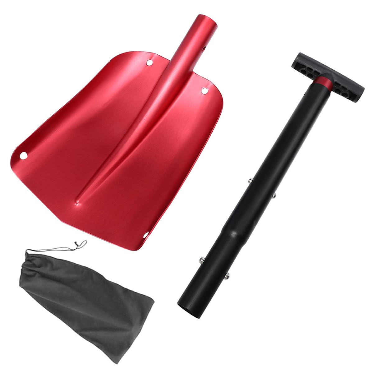 Yardenfun Pala Neve Auto Retrattile in Alluminio Leggero Badile da Emergenza per Rimozione Ghiaccio e Neve Design Smontabile e Compatto per Camper SUV e Viaggi Invernali