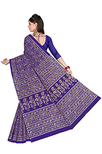 Image of TAMAIRA FASHION Mulmul Pure Cotton Saree For Woman Kalamkari Printed|Office Wear Daily Wear Sarees For Women Without Blouse Piece (Available in 9 Colours)