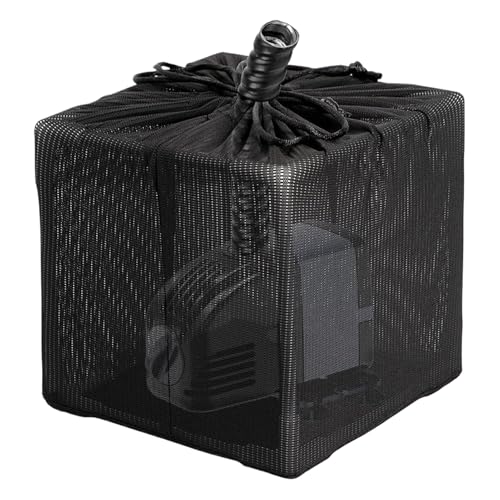 Moxeupon - Bolsa de filtro para bomba de agua, bolsa de malla para bomba, malla fina, antitapado, con cordón de sujeción para acuario, estanque de jardín y estanque exterior