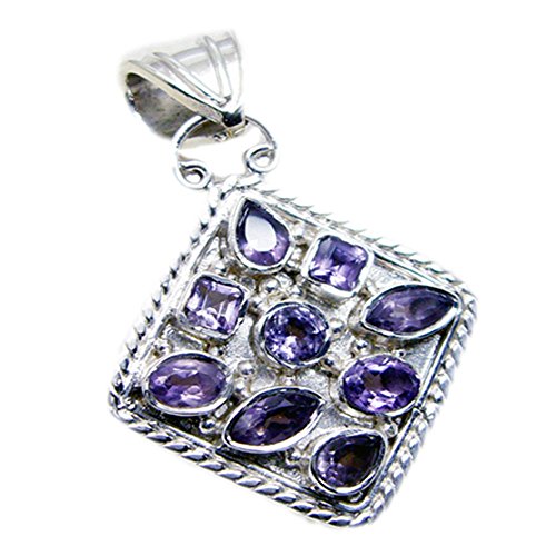 Pendentif améthyste naturel taillé en poire, un bijou de style victorien d'exception