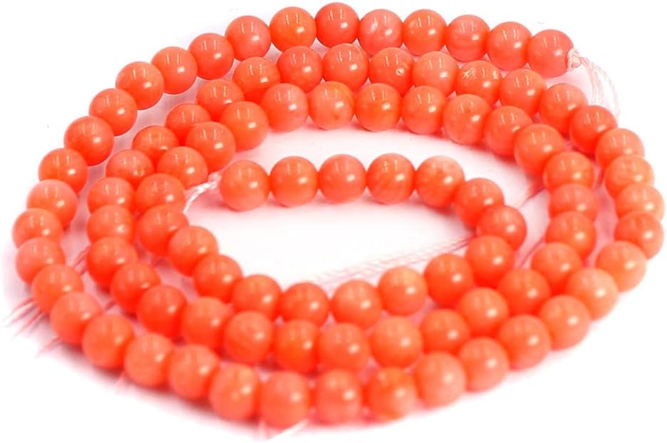 Jewelry Making Natural 2 3 4 6 8mm Round Orange Sea Bamboo Coral Gemstone Spacer Beads Strand 15" (8mm)