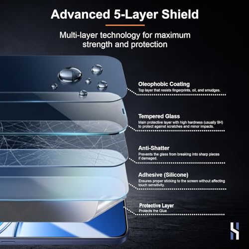 Image of Tempered Glass for Vivo V70 FE (6.83 Inch) - Military Grade 9H Screen Guard, Anti-Scratch, Shatterproof, Edge to Edge Full Coverage - Black Border