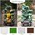 HPC Decor Outdoor 4-Tier Frog Waterfall Fountain with LED Lights for Garden, Patio, Yard, and Porch Décor, 19.9" H (Green)