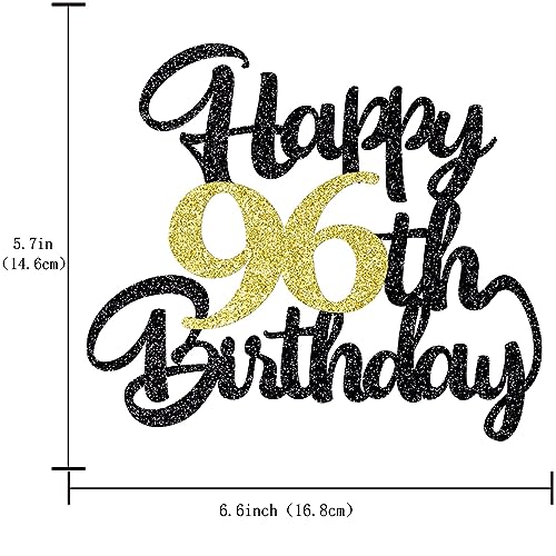 Image of Klionjor 96th Happy birthday cake topper happy cake decoration 96th birthday party decoration gift plugin (96)