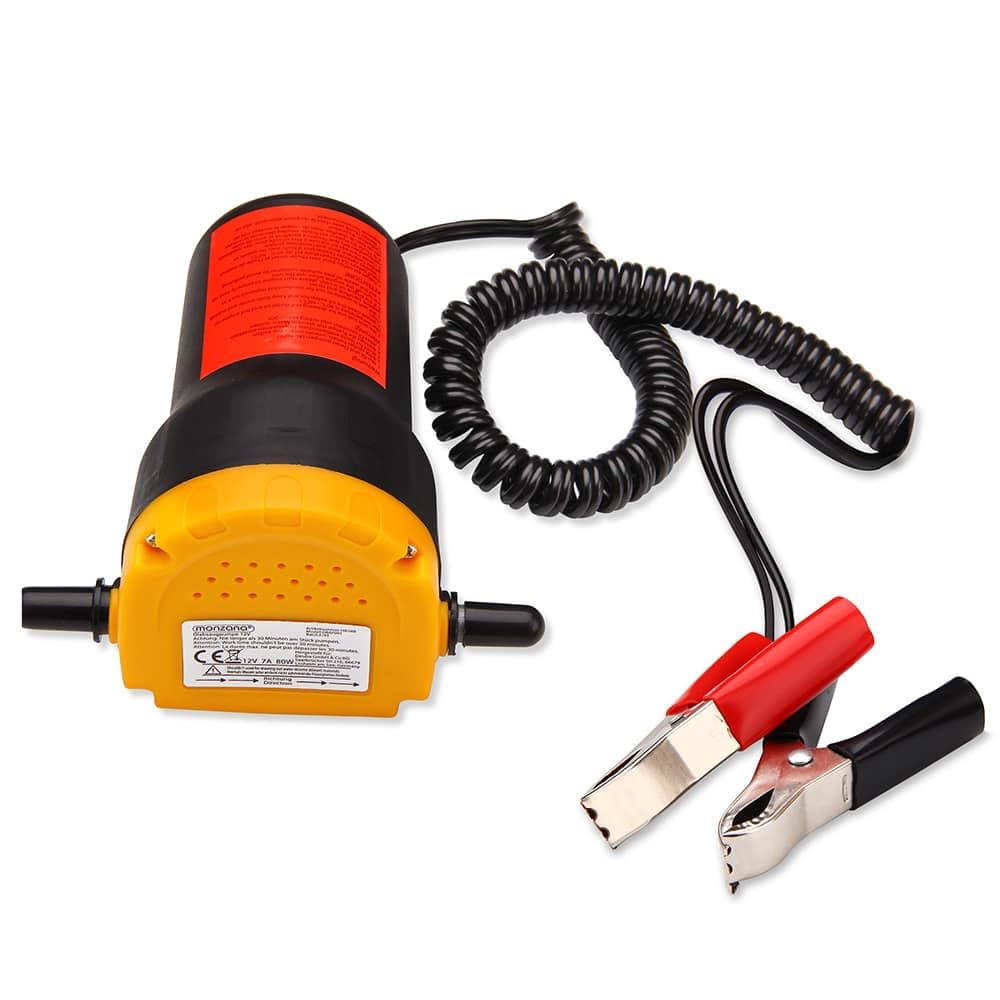 Monzana Pompe à vidange Extraction Huile Diesel Aspiration vidange Auto Huile 12V 80W