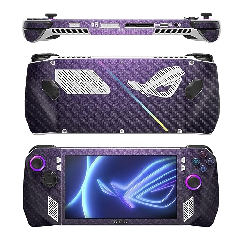 Image of MightySkins Carbon Fiber Skin Compatible with Asus ROG Ally - Antique Purple | Protective, Durable Textured Carbon Fiber Finish | Easy to Apply