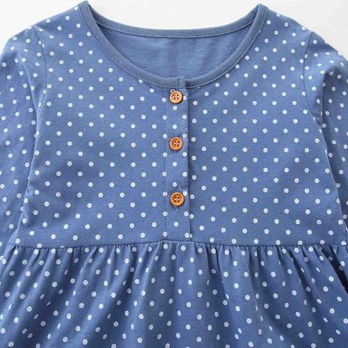 Girls Cotton Long Sleeve Dresses Casual Cartoon Embroidery Appliques Dress Jersey Tunic Playwear Party Dresses 1-7 Years4