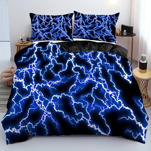 Rodths Funda Nórdica Cama 180 Iluminación Cama para Cremallera Suave Transpirable Microfibra Funda Edredon 240x260 cm y 2 x Funda de Almohada de 50x75 cm