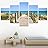 SIGNWIN 5 Panel Canvas Wall Art Modern Art Beach Coastal Multicolor Photography Relax/Calm Tropical for Home Decorations Ready to Hang - 60"x32"