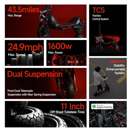 Segway ZT3 Pro Electric Scooter, 70km Max. Range, with Dual Suspension image 7