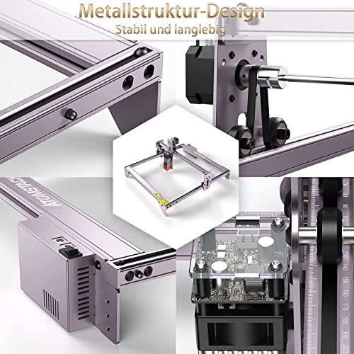 ATOMSTACK A5 Pro Laser Graviermaschine 40W, Lasergravur Maschine CNC-Holzfräser Carving, Augenschutz Fixfokus-Holzschneiden, DIY Leder Laser Cutter, 410 * 400mm Gravierbereich